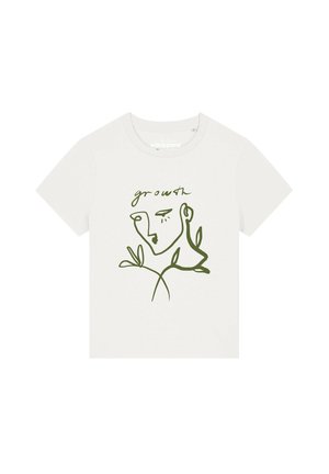 watapparel, GROWTH - Print T-shirt - off white