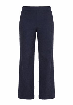 Ulla Popken, TEXTURED COMFORT WAIST PANTS - Bukser - dark marine
