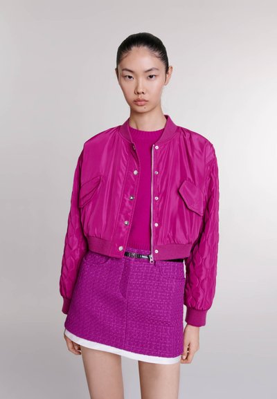 Maje Blouson Bomber - rose fuchsia