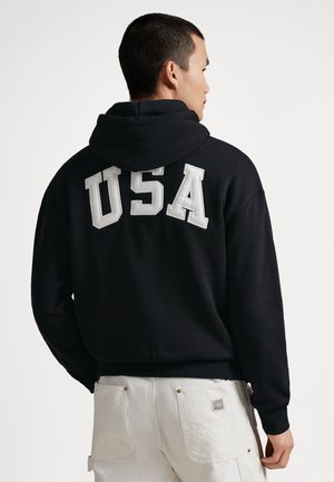 OLYMPICS FLAG FLEECE HOODIE - Huppari - polo black