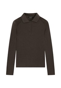 WITH SHOULDER - Poloshirt - dark brown