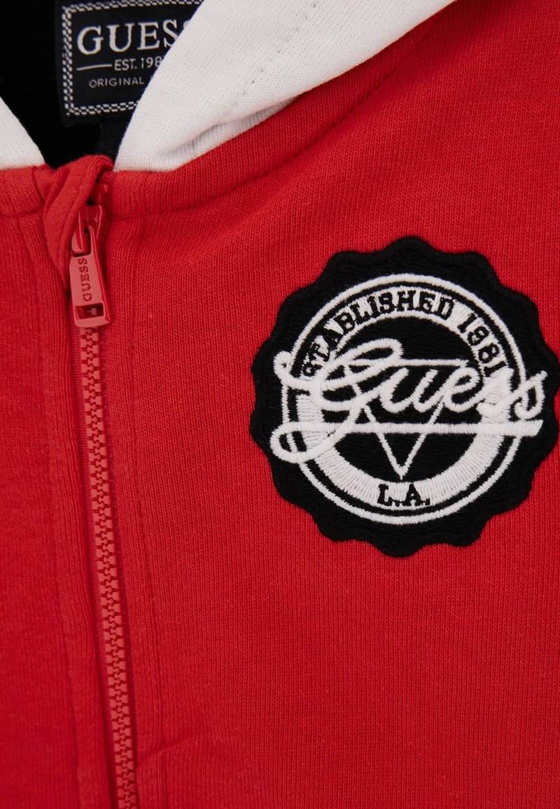 Guess COLOR BLOCK Zip-up sweatshirt rouge/red