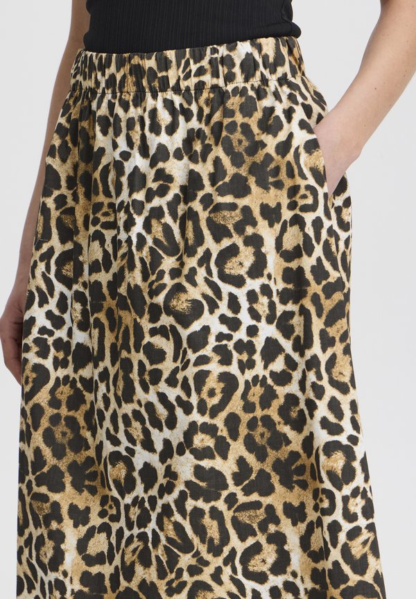IHTaiana - A-line skirt - cornstalk leo print3