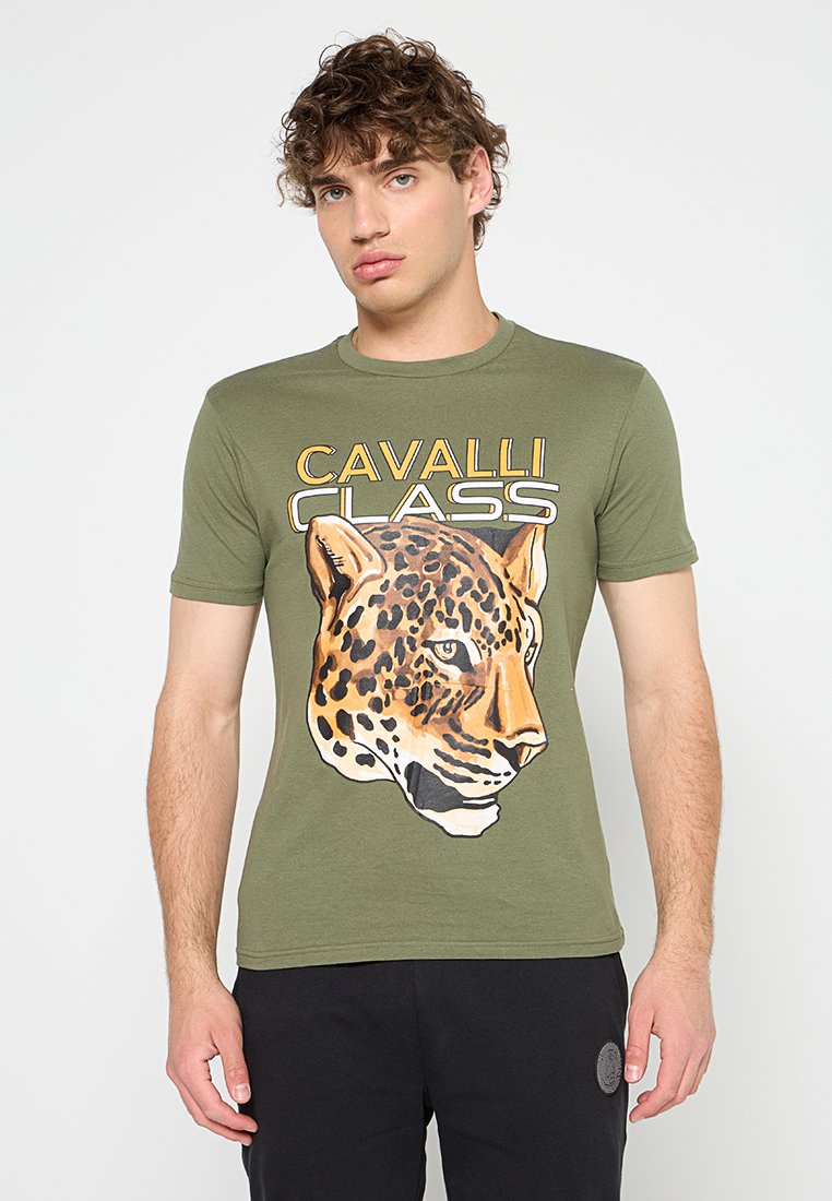 Cavalli Class T-shirt print kaki