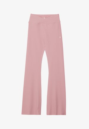 Even&Odd active HIGH RISE FLARED LEGGINGS WITH WRAP WAISTBAND - Tracksuit bottoms - mauve