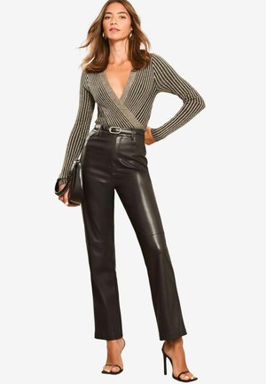 Lipsy PLATED WRAP - Džemper - black