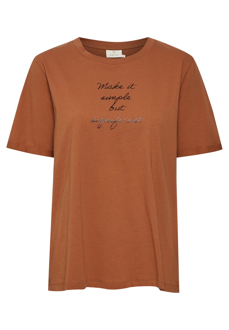 Damen T-Shirts | Kaffe KAJELENA T-Shirt print auburn/braun meliert - KE20241 Damen T-Shirts | Kaffe KAJELENA T-Shirt print auburn/braun meliert - KE20241