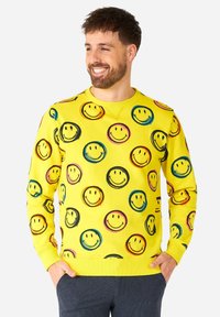 OppoSuits SMILEY™ SMUDGE - Športni pulover - yellow