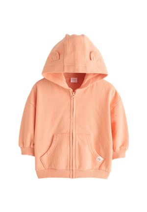 Next, REGULAR FIT - THROUGH HOODIE - Sweater met rits - orange