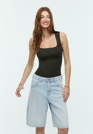 Stradivarius SQUARE NECKLINE - Top - green