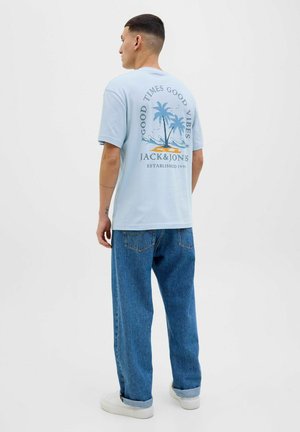 RÜCKEN RUNDHALSAUSSCHNITT - T-shirt print - chambray blue