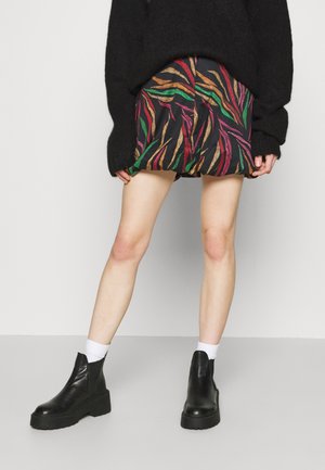 SHINNY ZEBR BALLOON SKIRT - Mini skirt - multi