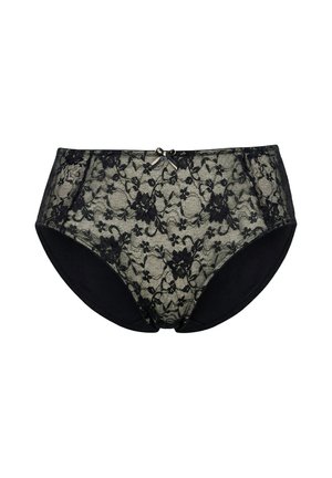 Ulla Popken, MIDI BRIEFS, LACE FRONT - Slip - black