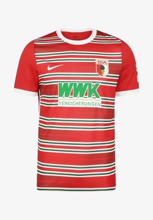 FC AUGSBURG - Print T-shirt - rot weiss gruen