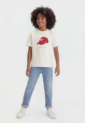 Emporio Armani Tričko s potlačou - off-white