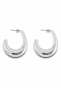 CHUNKY OVAL HOOPS - REGULAR FIT - Earrings - silver tone