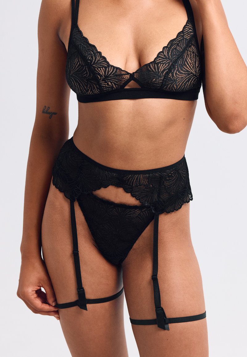Erlich Textil Jarretels - schwarz