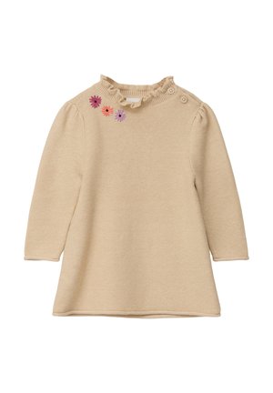 s.Oliver, MIT RAFFUNG - Strickkleid - beige