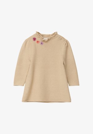 s.Oliver, MIT RAFFUNG - Strickkleid - beige