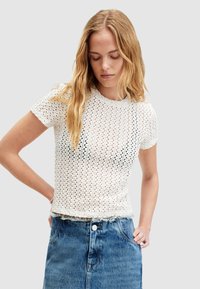 AllSaints KARMA STEVIE TEE - Jednoduché tričko - chalk white
