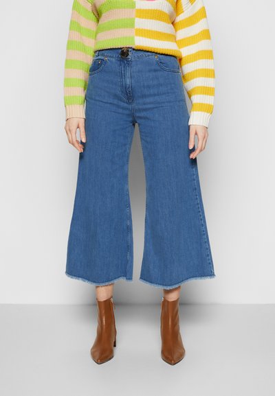 Mother of Pearl CROPPED WIDE LEG TROUSER - Jean flare - stone wash