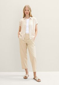 TOM TAILOR Košilová halenka  - beige offwhite stripe