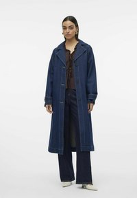 Vero Moda VMADISON LONG - Gabardina - dark blue denim