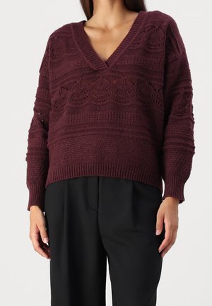 Jersey de punto - bordeaux