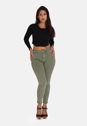 PUSH UP HIGHWAIST - Jeans slim fit - grün