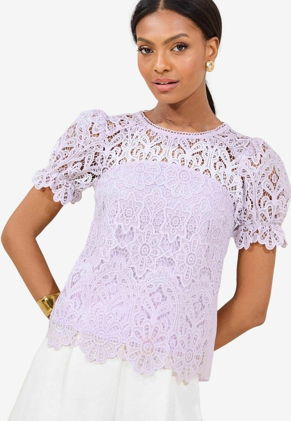 REGULAR FIT - PUFF SLEEVE - Bluse - lilac purple