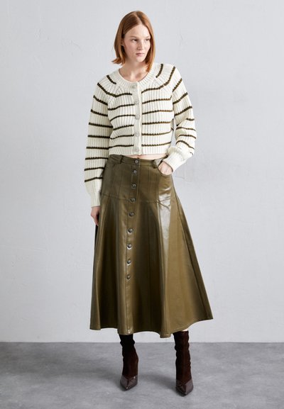 Cinq à Sept VEENA SKIRT - A-linjainen hame - dark olive
