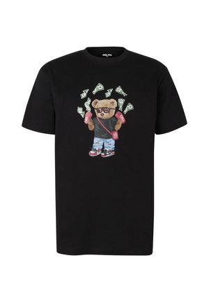 Chill Pill, MONEY GUN BEAR - T-shirt imprimé - black