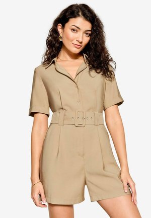 TWILL UTILITY BELTED SHORT SLEEVE - REGULAR FIT - Tuta jumpsuit - neutral