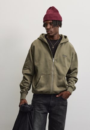 Pegador, Sweatjakke - washed faded olive grün oliv