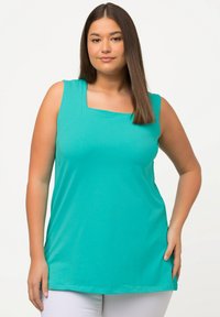 Ulla Popken LONG  CARREE-AUSSCHNITT ÄRMELLOS - Top - turquoise