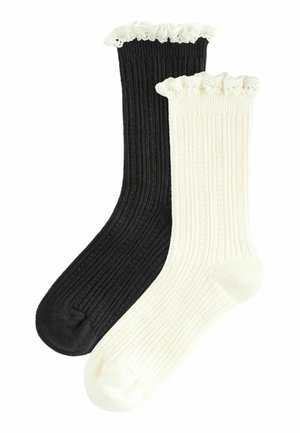 2 PACK REGULAR FIT - Zeķes - black cream