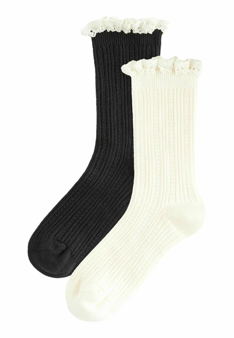 Next - 2 PACK REGULAR FIT - Socken - black cream, Vergrößern