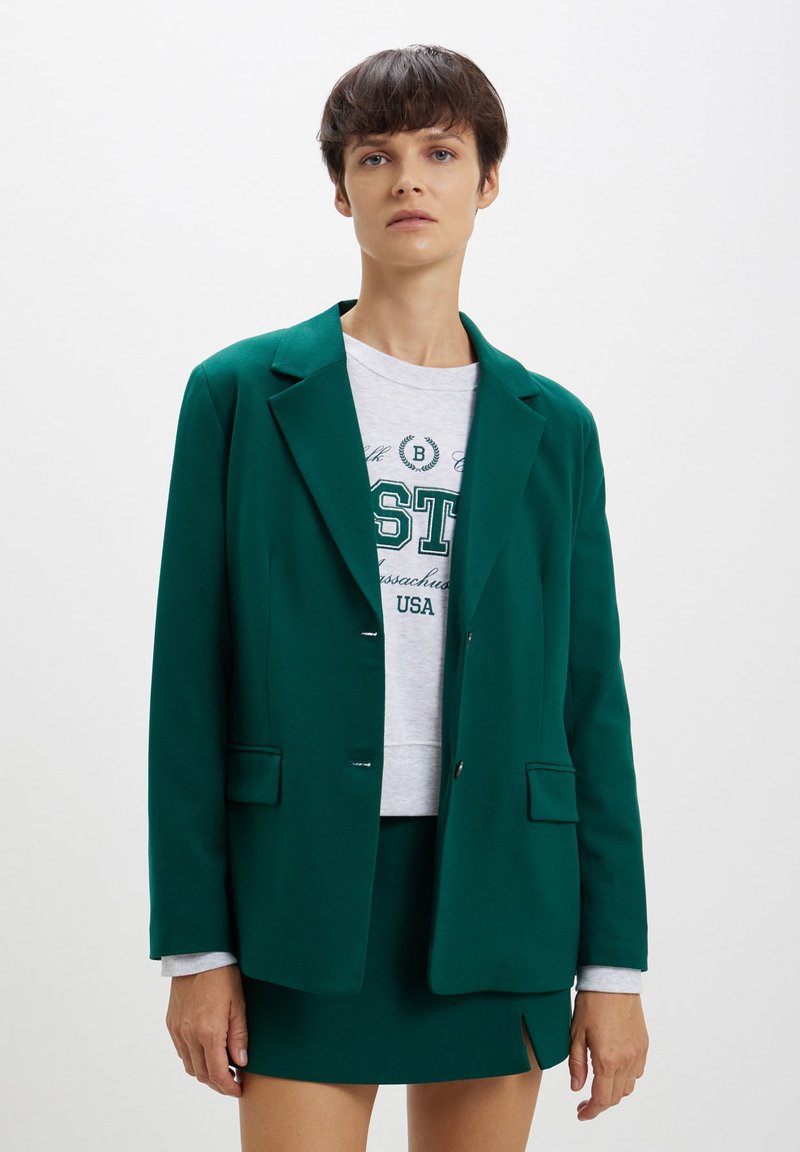 Emanuel Pris giacca blazer monopetto verde salvia