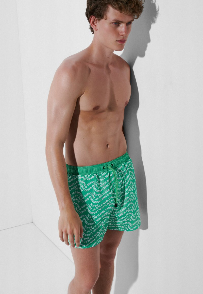 Karl Lagerfeld Verde Polyester Men's Swim Boxer