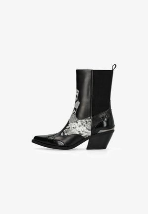 LIU JO, LIU JO PYTHON PRINT COWBOY BOOTS - Stivaletti texani / biker - black