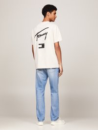 Tommy Jeans GRAFFITI TEE UNISEX - T-shirt con stampa - beige