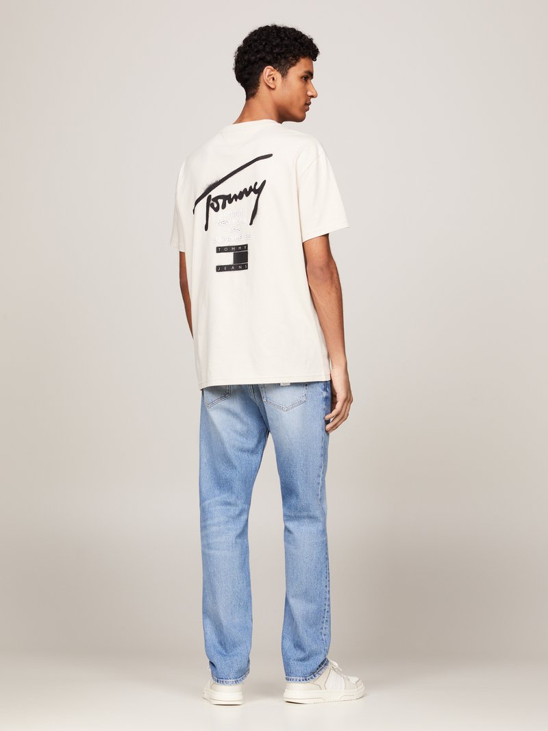 Tommy Jeans GRAFFITI TEE UNISEX - T-shirt con stampa - beige