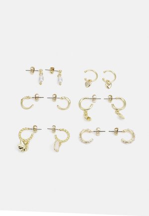 PCMIHI EARRINGS 6 PACK - Örhänge - gold-coloured