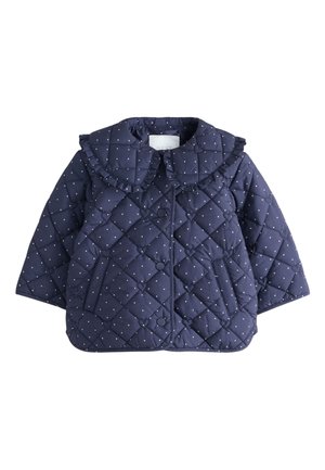 Next REGULAR FIT - SHOWER RESISTANT FRILL COLLAR QUILTED JACKET . - Vinterjakker - navy polka dot