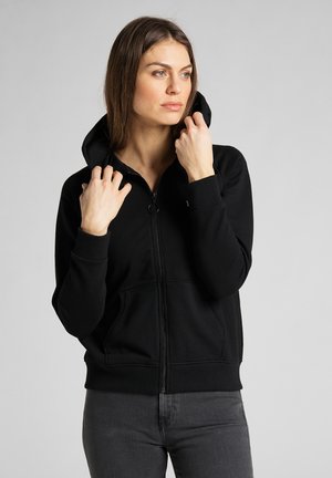 veste en sweat zippée - black