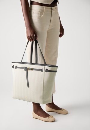 Ted Baker TAFANIE BELTED HERRINGBONE LARGE TOTE BAG - Tote bag - brown/choc