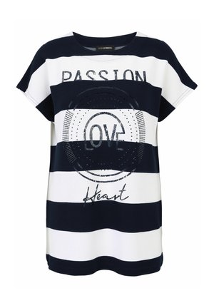 Print T-shirt - dunkelblau