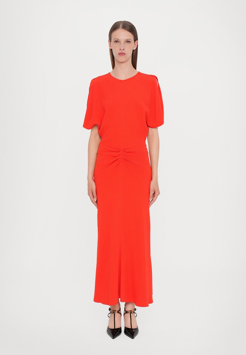 Victoria Beckham GATHERED WAIST MIDI DRESS - Maksimekko - red