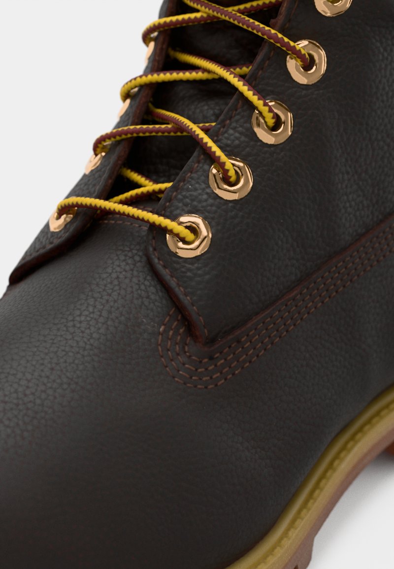 Timberland Black Leather Lace-Up Boots with Yellow Stitching Timberland Dark Brown Leather Men main image 2