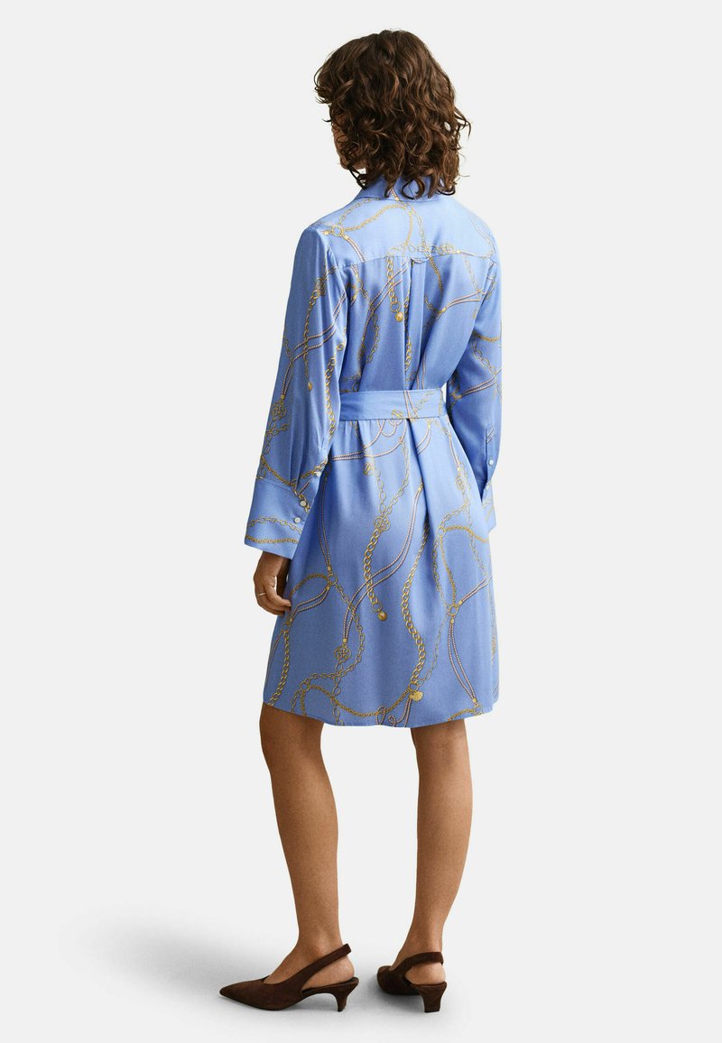 GANT PRINT BELTED - Košilové šaty - hydrangea blue